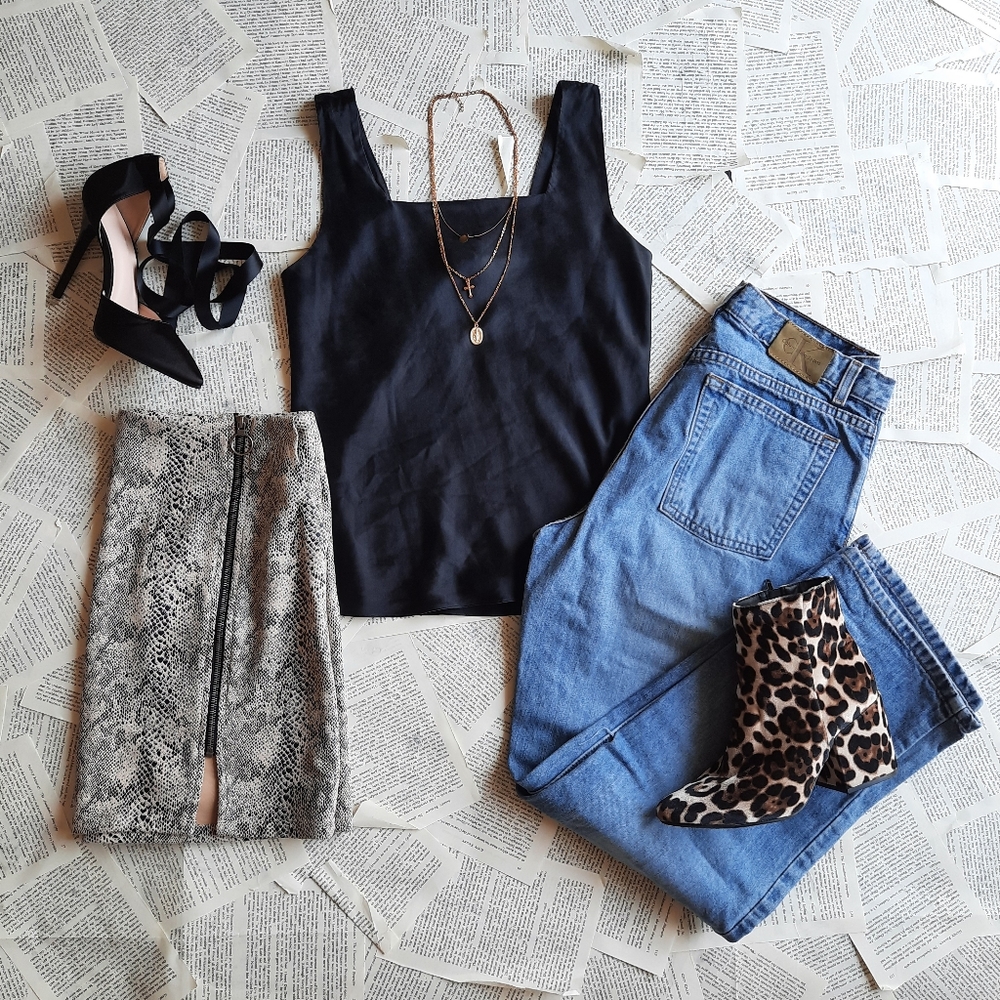 Black Nordstrom Square Neck Top